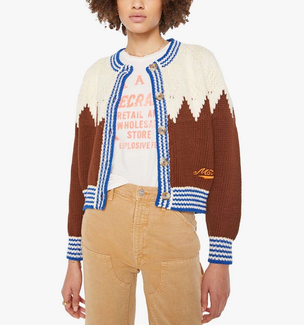 Mother The Raglan Cardigan in Head For The Hills