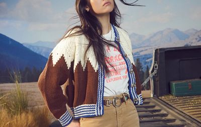 Mother The Raglan Cardigan in Head For The Hills