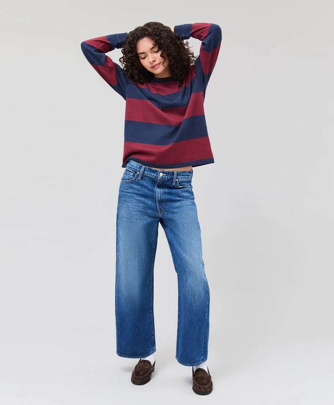 Richer Poorer Rugby Stripe Cotton Pullover