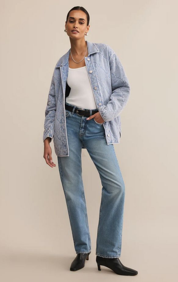 Z Supply Boulder Knit Denim Jacket