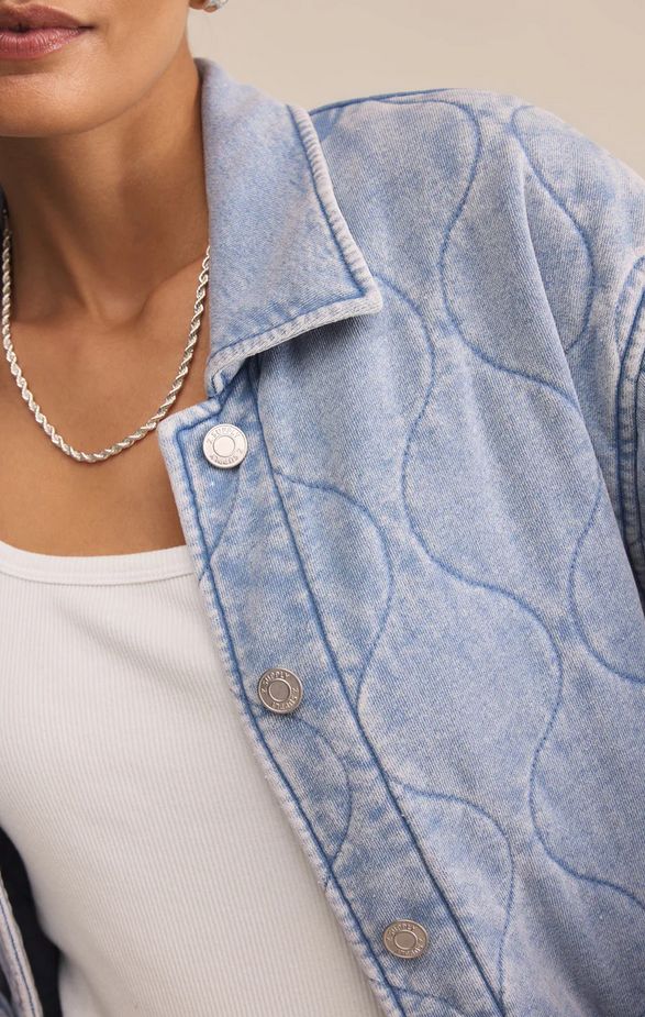 Z Supply Boulder Knit Denim Jacket