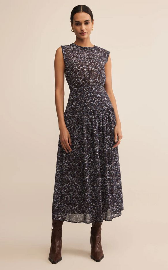 Z Supply Etta Aspen Floral Midi Dress