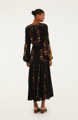 Farm Rio Berry Garden Pleated Maxi Dress