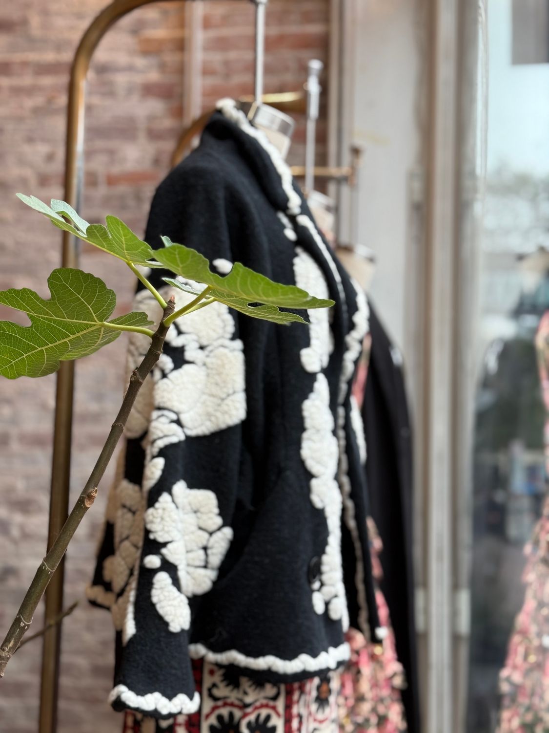 Farm Rio Floral Arabesque Fleece Coat