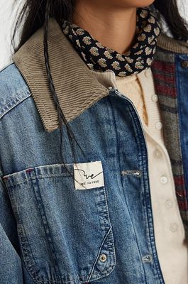 Free People Sweet Talk Denim Barn Coat
