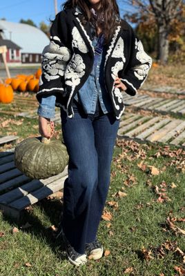 Farm Rio Floral Arabesque Fleece Coat