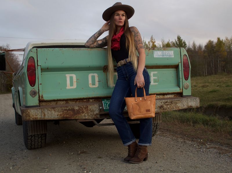 Kingdom Leather Horween Mini Tote with Strap in Natural