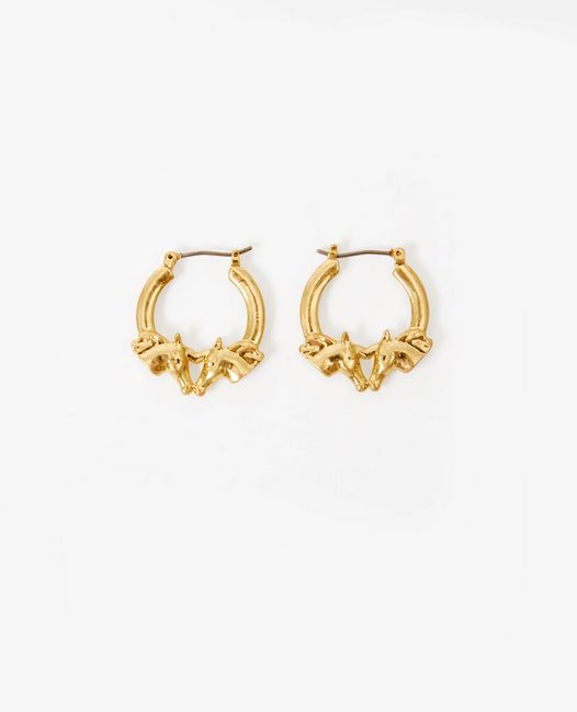 Clare V. Le Cheval Brass Earrings CV8