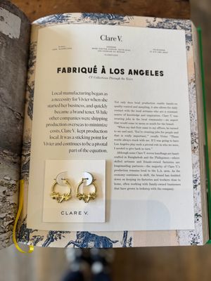 Clare V. Le Cheval Brass Earrings CV8