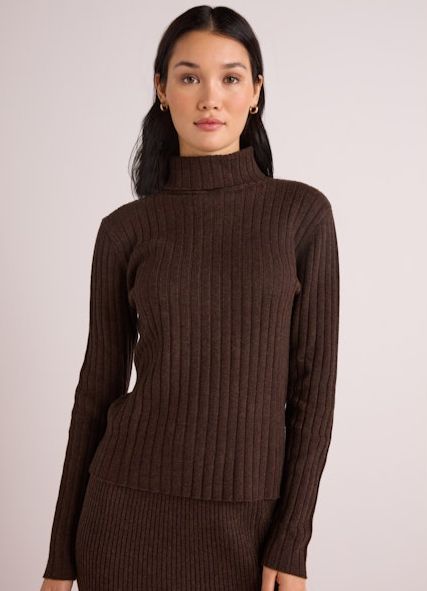 Bella Dahl Cable Turtleneck Sweater