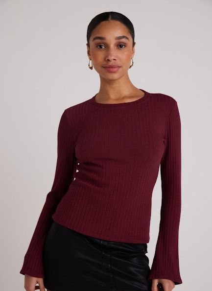 Bella Dahl Rib Crew Long Sleeve
