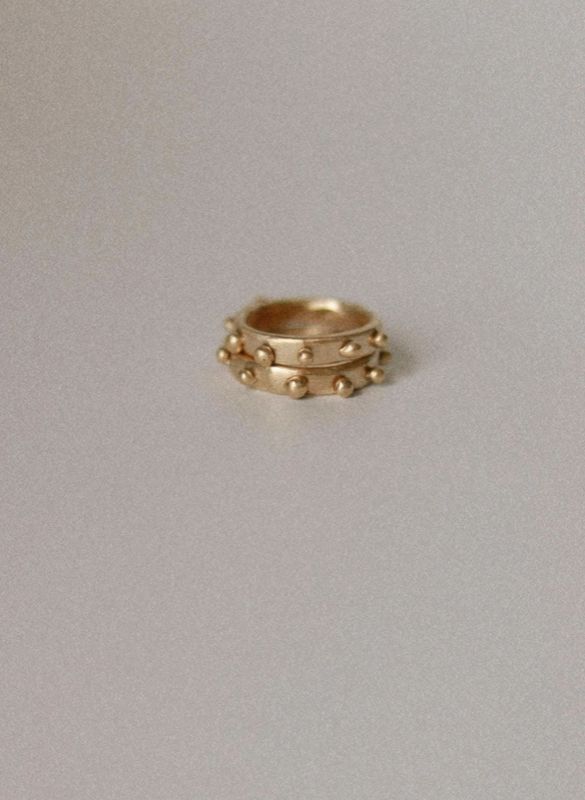 Goldie Jewelry Crown Hand Carved Ring Size 7 GJ70