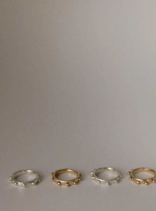 Goldie Jewelry Crown Hand Carved Ring Size 8 GJ71