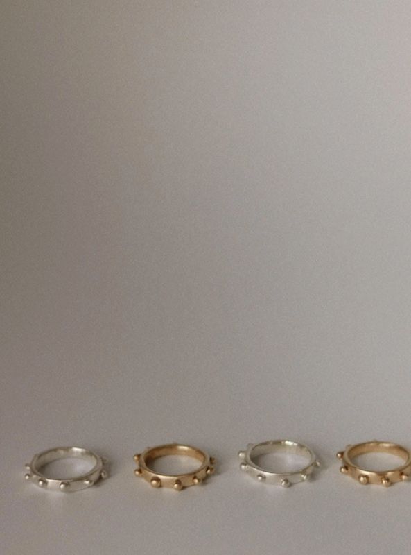 Goldie Jewelry Crown Hand Carved Ring Size 8 GJ71