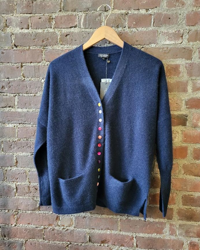 Estheme Cashmere Colored Button Cardigan 53370