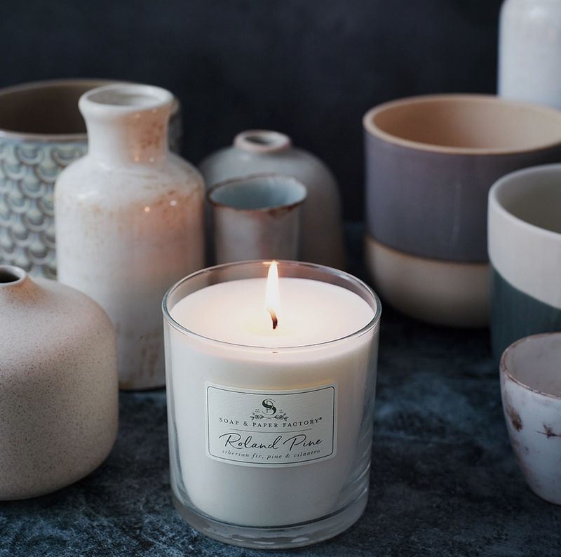 Soap &amp; Paper Roland Pine Large Soy Candle
