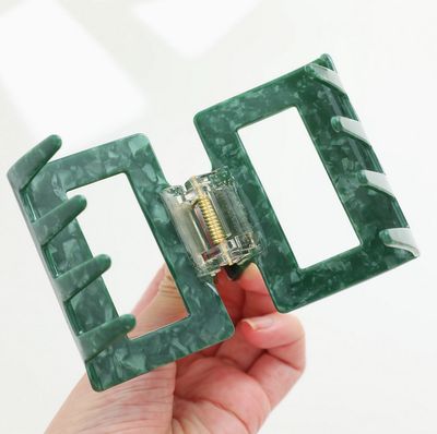 Adorro Evergreen Pine Square Large Claw Clip AD107