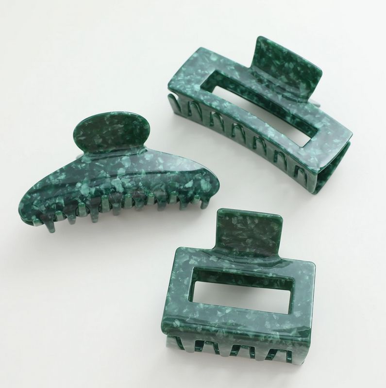 Adorro Evergreen Pine Large Claw Clip AD108