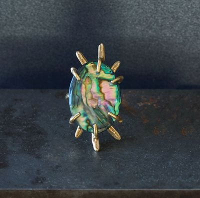 Emilie Shapiro Nova Ring Size 7.5 Paua Shell ES59