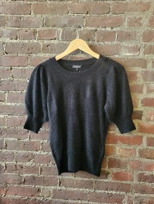 Estheme Cashmere Puff Sleeve Sweater Tee