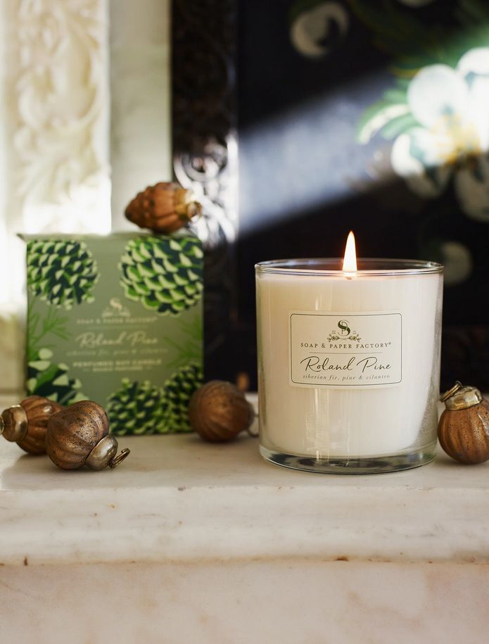 Soap &amp; Paper Roland Pine Large Soy Candle