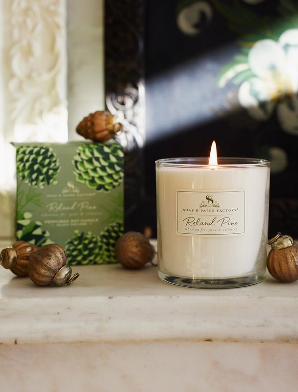 Soap &amp; Paper Roland Pine Large Soy Candle