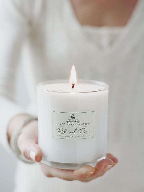 Soap &amp; Paper Roland Pine Large Soy Candle 