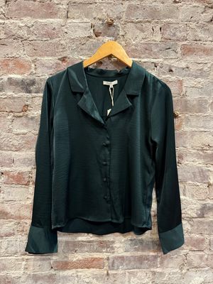 Z Supply Ana Satin Button Up Top 