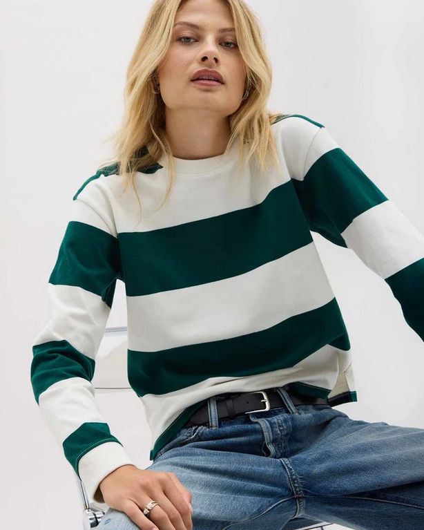 Richer Poorer Rugby Stripe in Rainforest Rugby