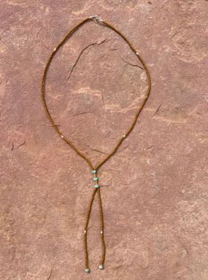 Beaded Bolero Necklace in Brown BE2