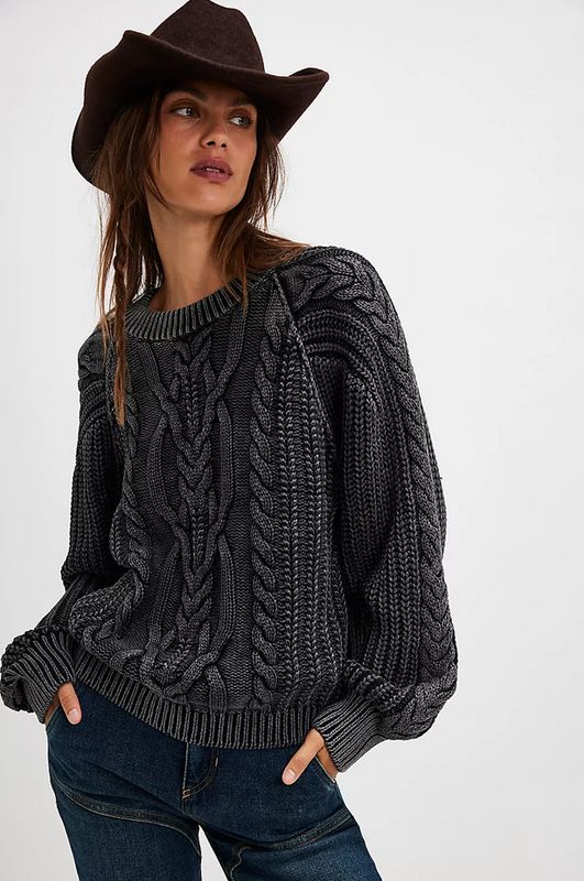 Free People Frankie Cable Sweater