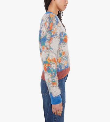 Mother The Crop Varsity Jumper in Fixer Upper