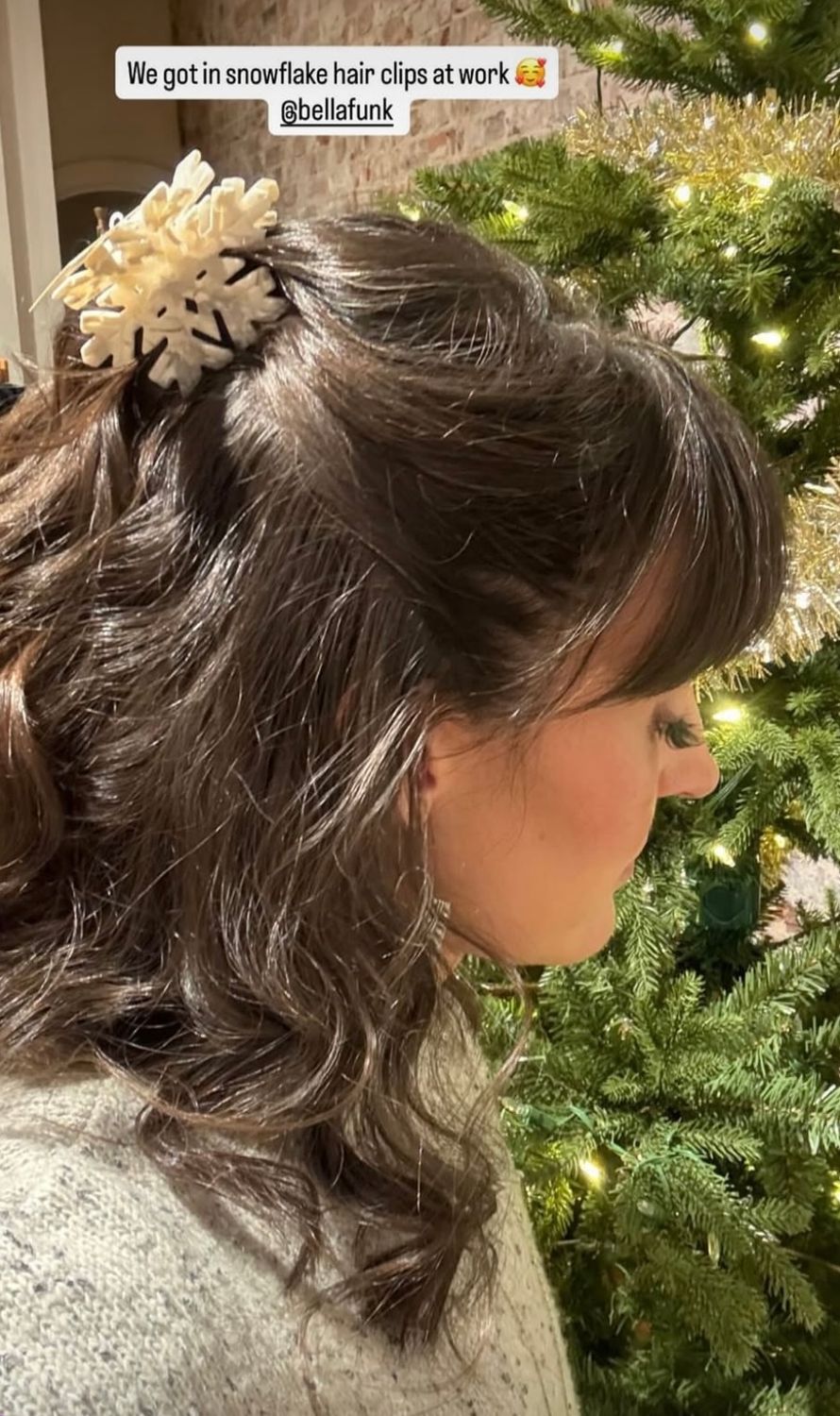 Adorro Snowflake Holiday Claw Clip AD110