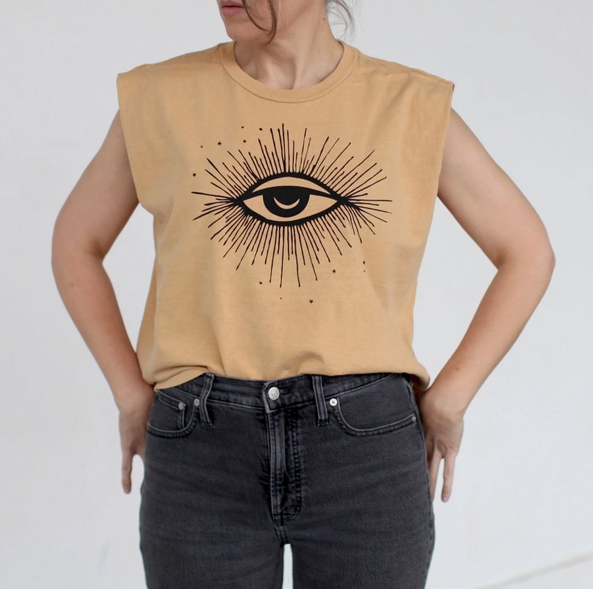 Blackbird Supply Hex Moon and Stars Muscle Tee