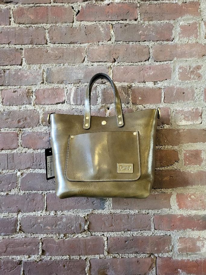 Kingdom Leather Horween Mini Tote with Strap in Olive
