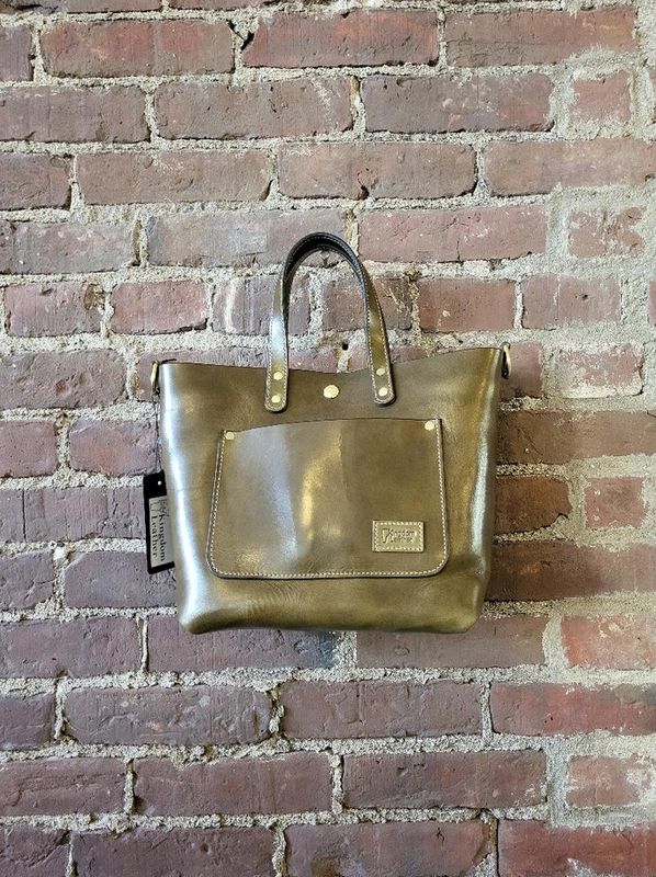 Kingdom Leather Horween Mini Tote with Strap in Olive