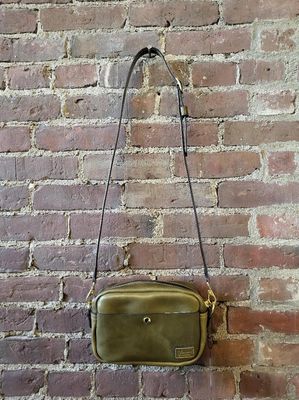 Kingdom Leather Square Crossbody in Olive