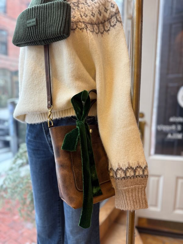 Kingdom Leather Mini Tote with Strap in Brown