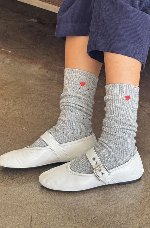 Le Bon Shoppe Embroidered Snow Socks (Two Colors)