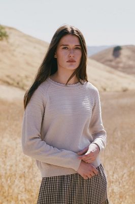 Grade &amp; Gather Scallop Neckline Sweater Top