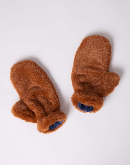 Mersea Cozy Cabin Faux Fur Mittens
