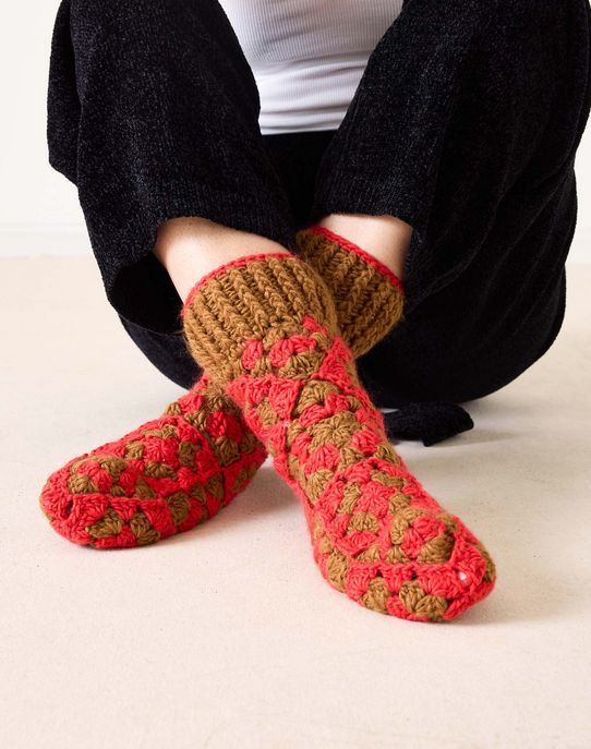 Mersea La Paz Crochet Slipper Socks (Two Colors)