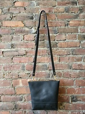 Kingdom Leather Althea Crossbody in Black Smooth
