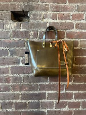 Kingdom Leather Horween Mini Tote with Strap in Olive