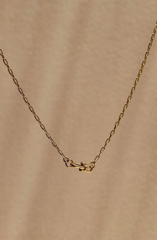 Katie Waltman Jewelry Paperclip Keepsake Chain Necklace 18" KW67