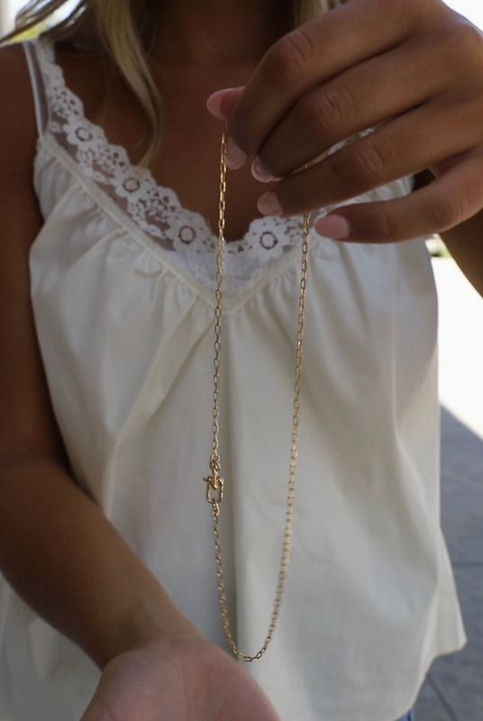 Katie Waltman Jewelry Paperclip Keepsake Chain Necklace 18" KW67