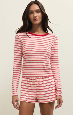 Z Supply Night In Stripes Long Sleeve Top