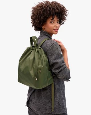 Clare V. Sac Tout Backpack in Army Recycled Nylon