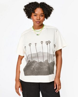 Clare V. Original Tee in Cream Thierry Palm