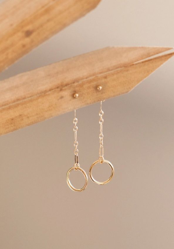 Hello Adorn Monday Backdrop Earring Gold Filled HE14